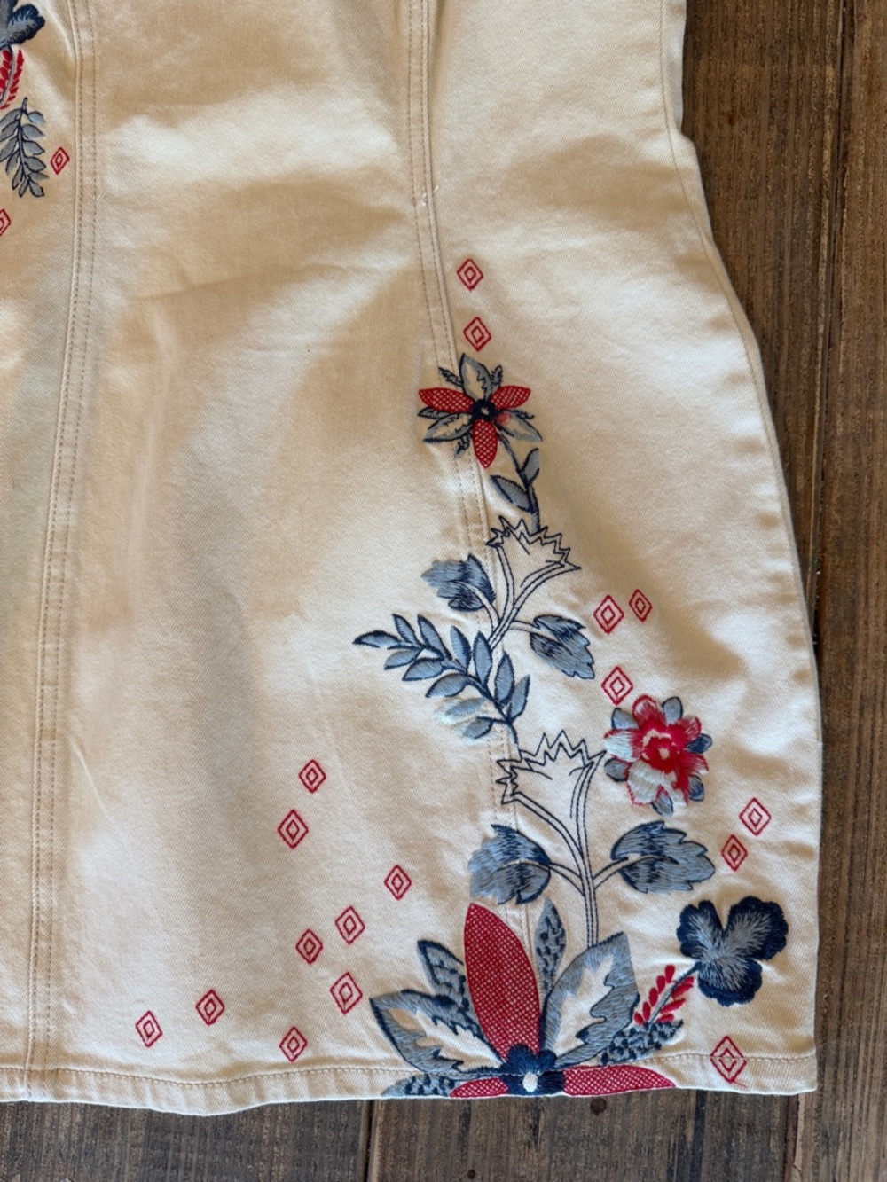 Shyanne Cream High-Rise Denim Dress NWT - Picture 5 of 8